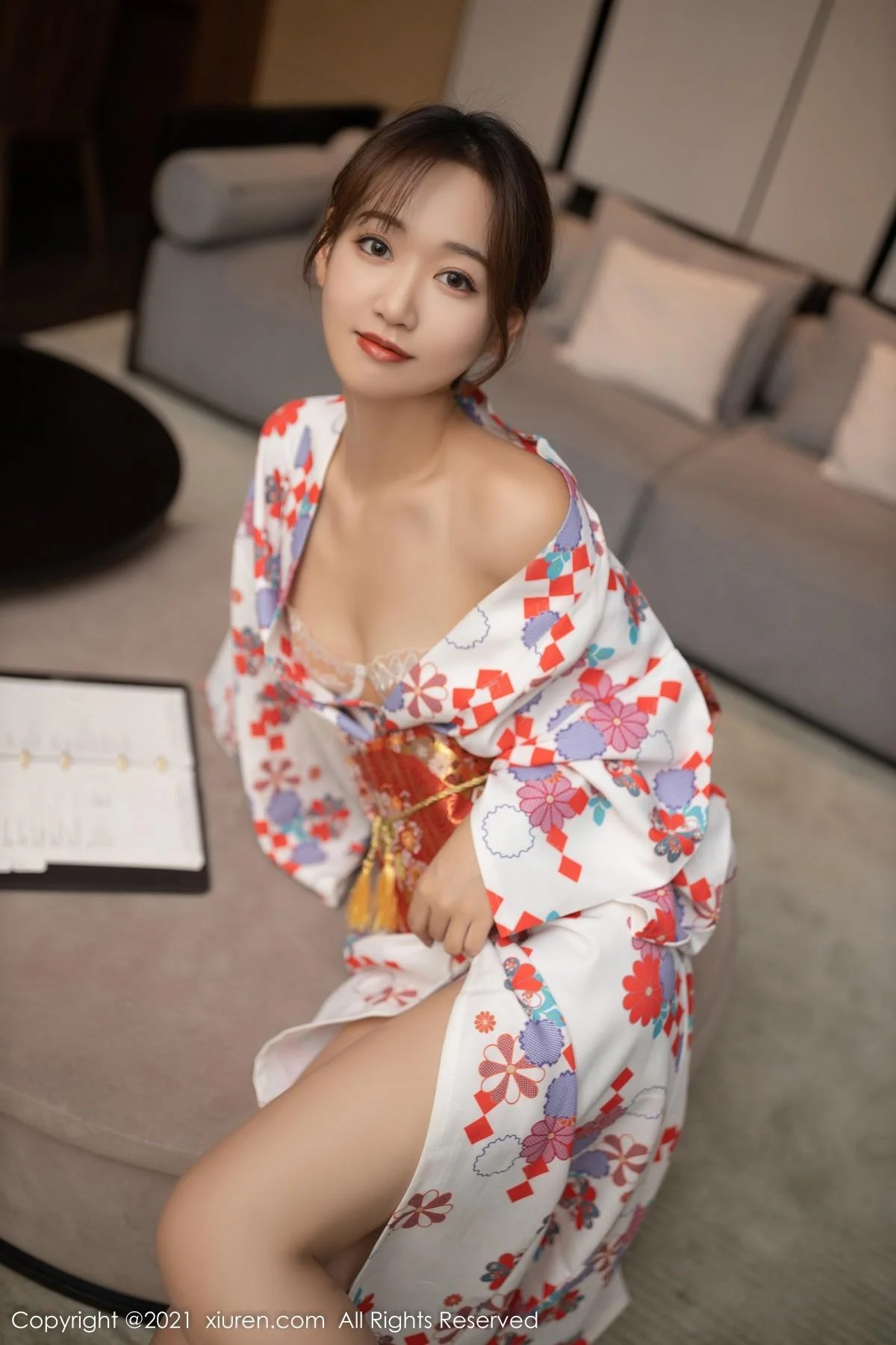 唐安琪江浙沪旅拍日料情景主题脱和服露蕾丝内衣绝美写真 第 32 张