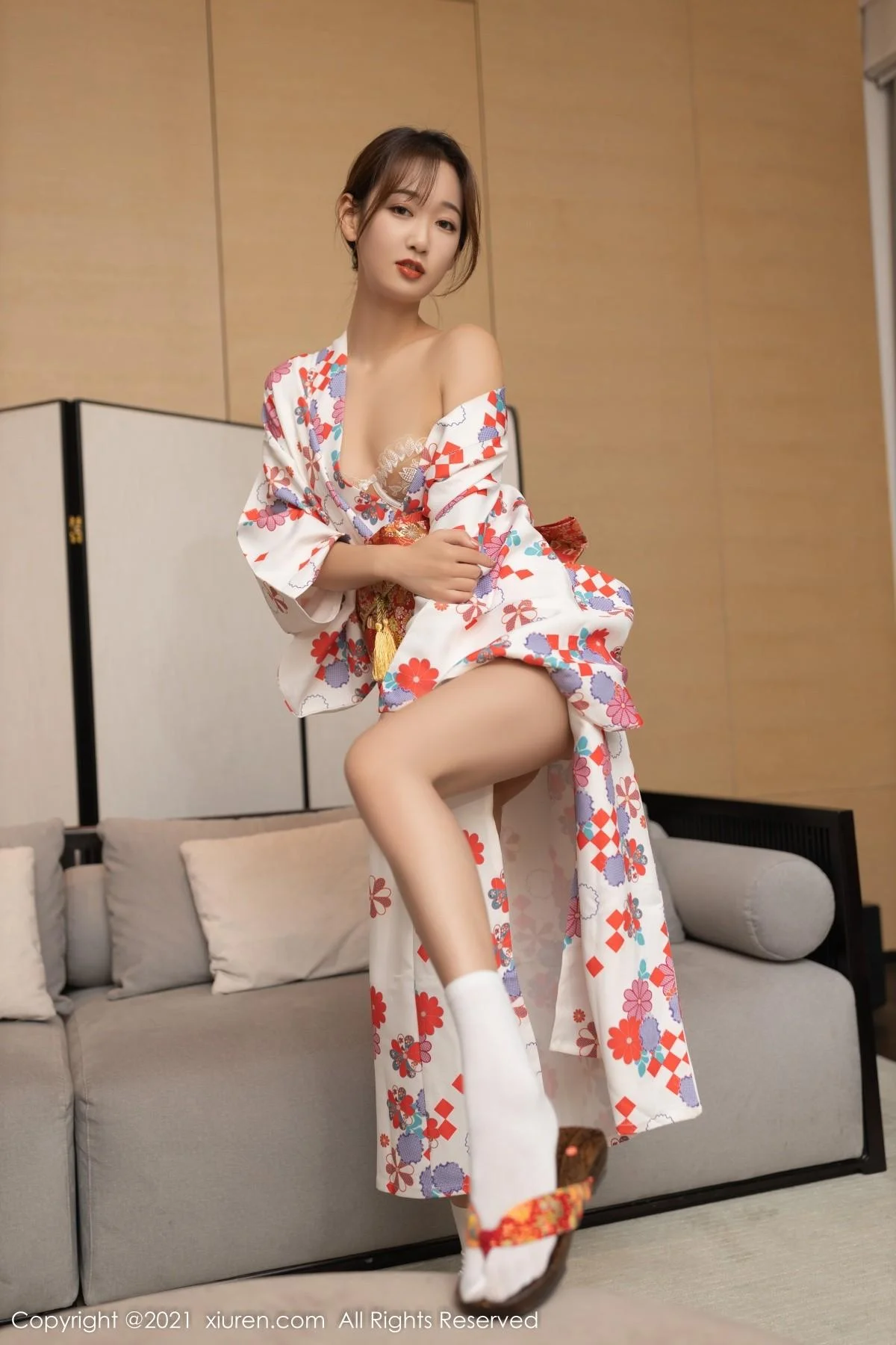 唐安琪江浙沪旅拍日料情景主题脱和服露蕾丝内衣绝美写真 第 44 张