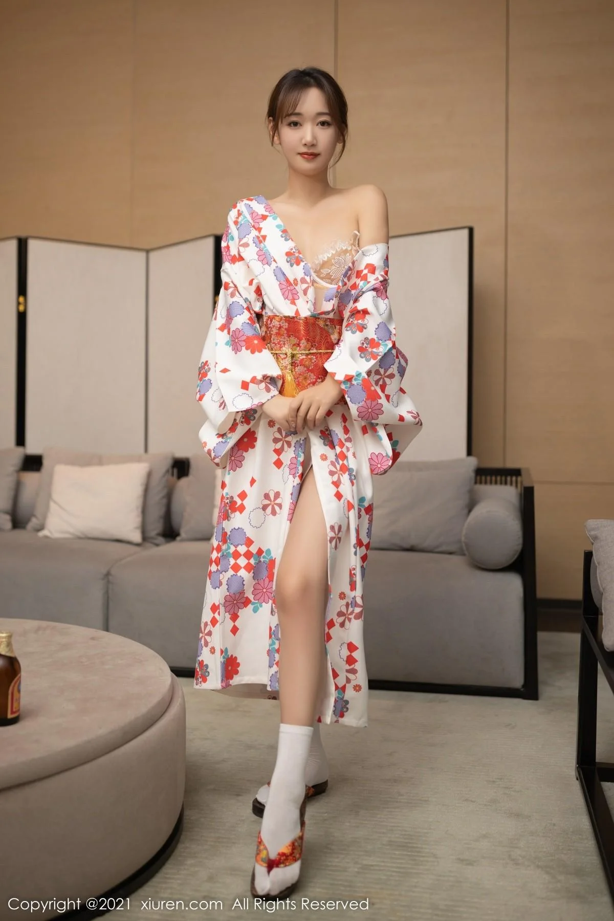 唐安琪江浙沪旅拍日料情景主题脱和服露蕾丝内衣绝美写真 第 53 张