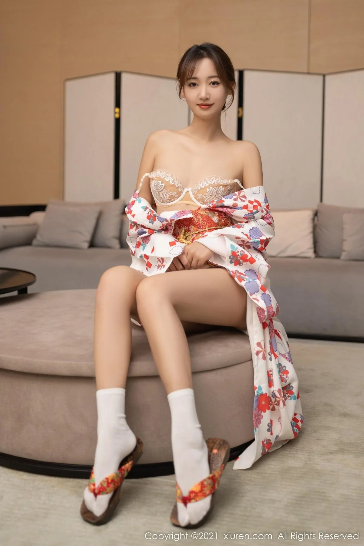 唐安琪江浙沪旅拍日料情景主题脱和服露蕾丝内衣绝美写真 第 62 张