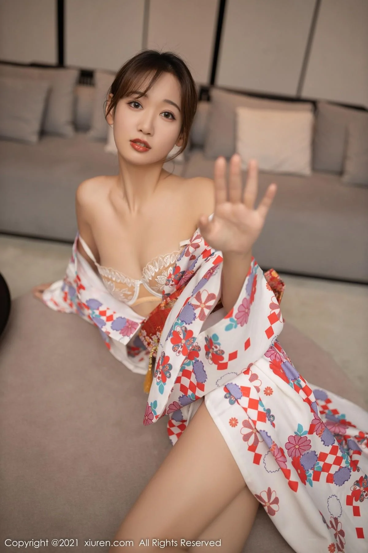唐安琪江浙沪旅拍日料情景主题脱和服露蕾丝内衣绝美写真 第 63 张