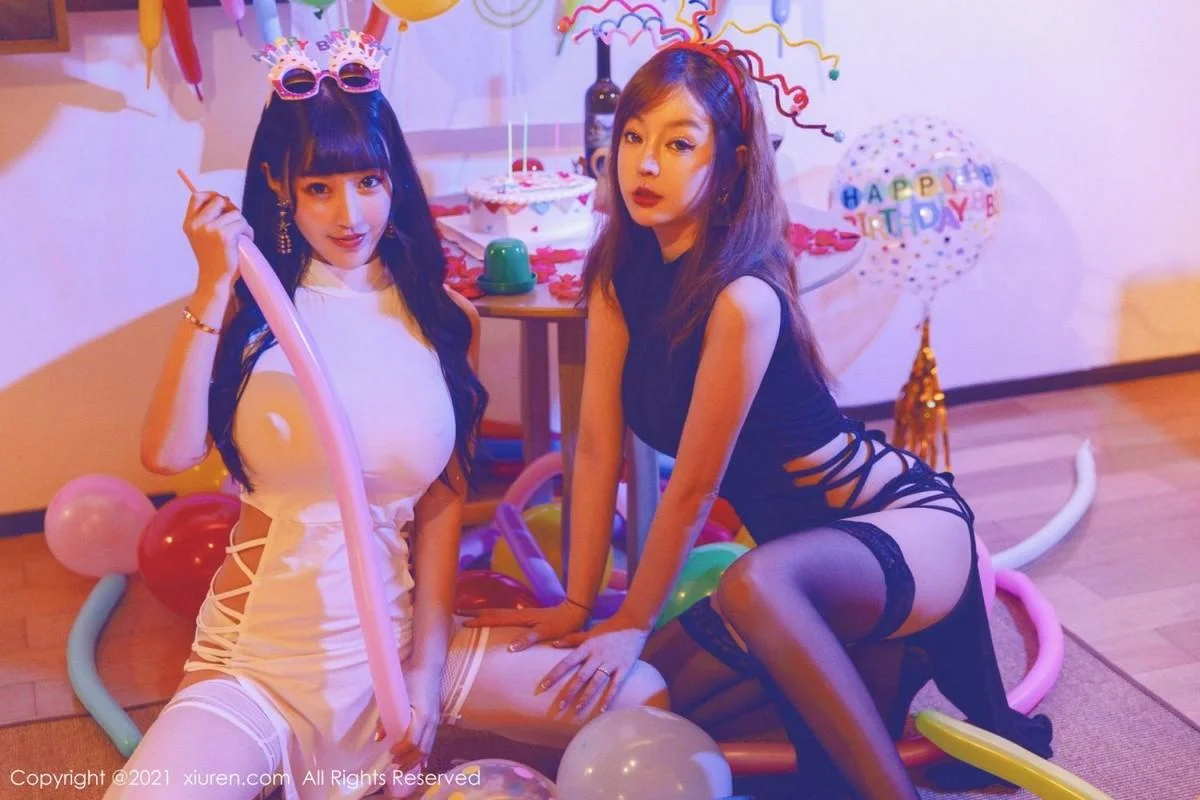 王雨纯＆朱可儿生日party主题私房暗色灯光下撩人绝美写真 第 2 张