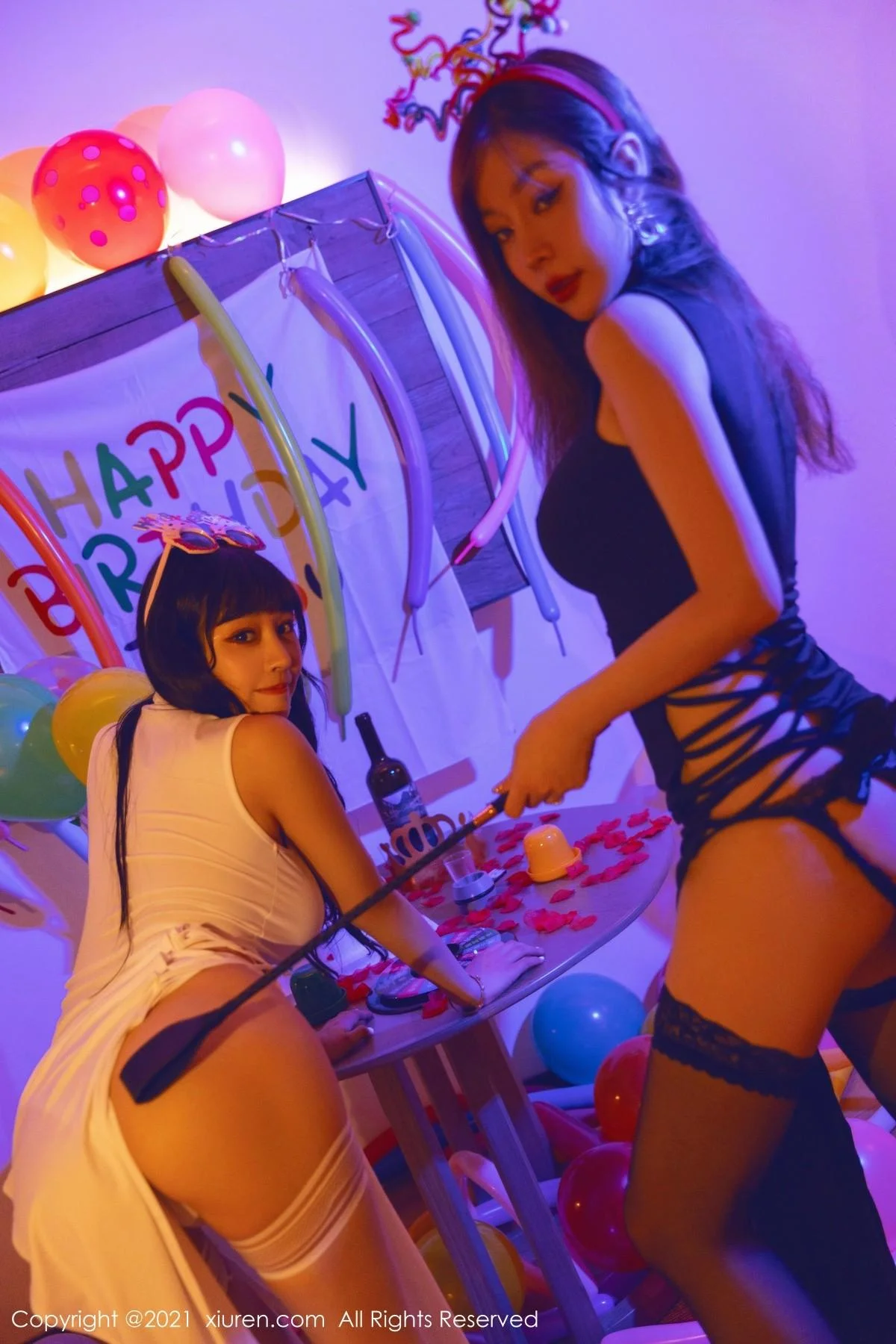 王雨纯＆朱可儿生日party主题私房暗色灯光下撩人绝美写真 第 48 张