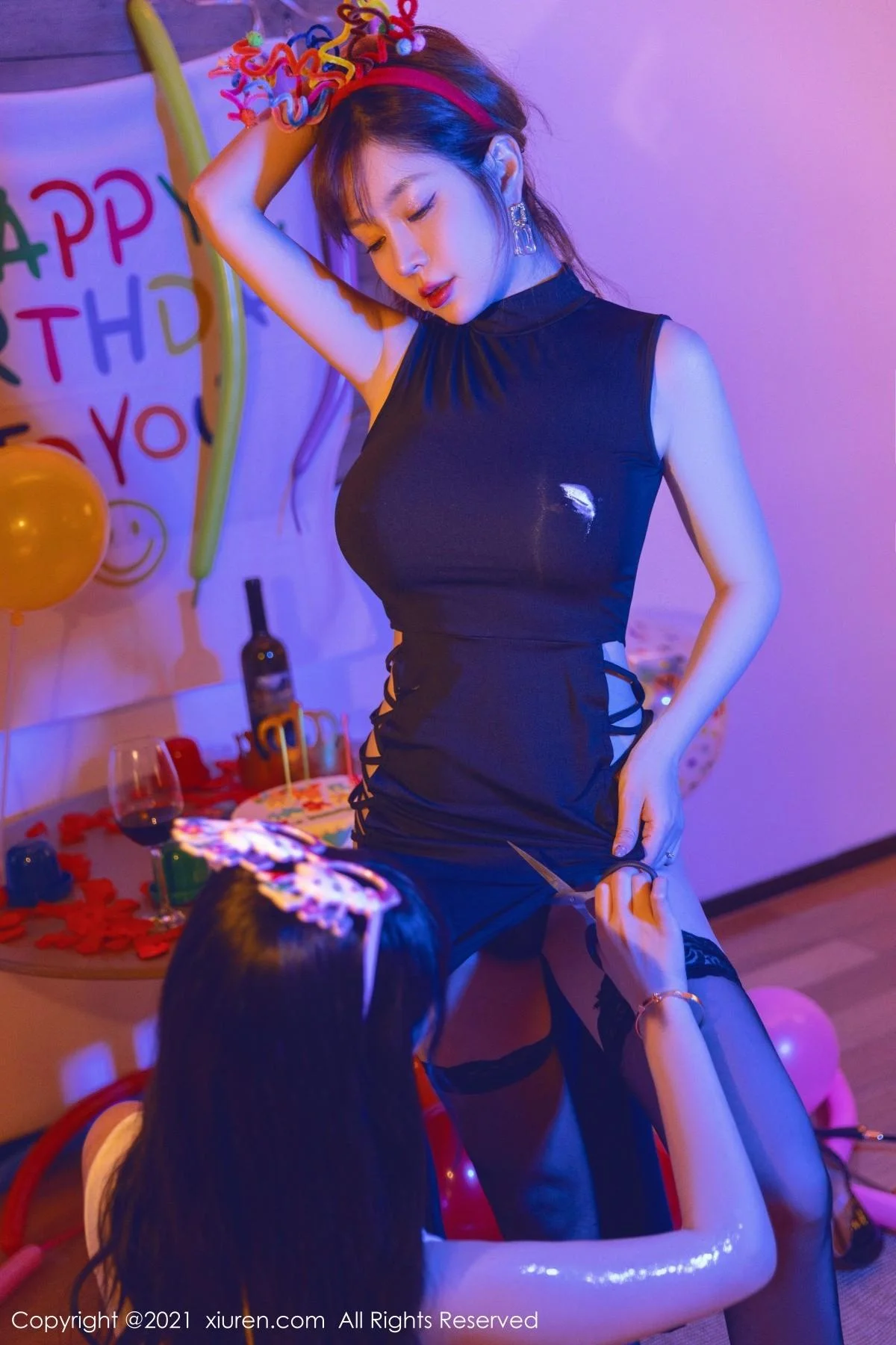 王雨纯＆朱可儿生日party主题私房暗色灯光下撩人绝美写真 第 67 张