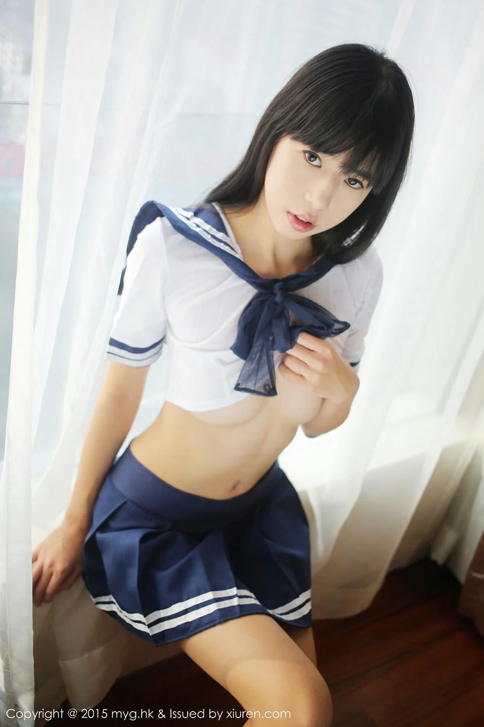 Ellie艾栗栗学生妹水手服真空秀美乳半球绝美写真 第 58 张