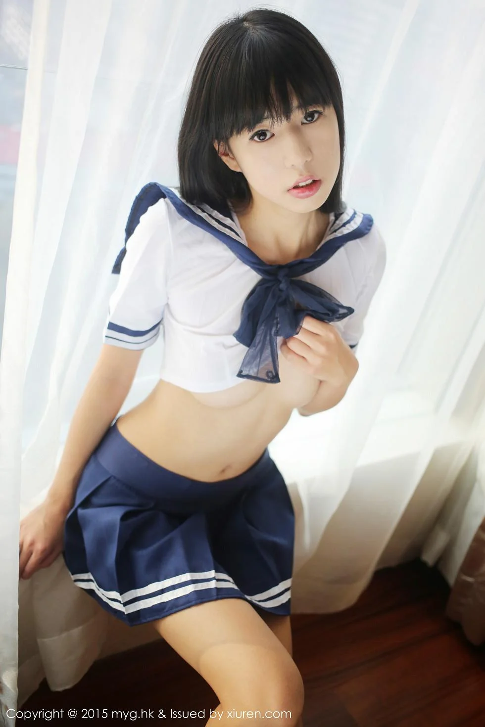 Ellie艾栗栗学生妹水手服真空秀美乳半球绝美写真 第 60 张