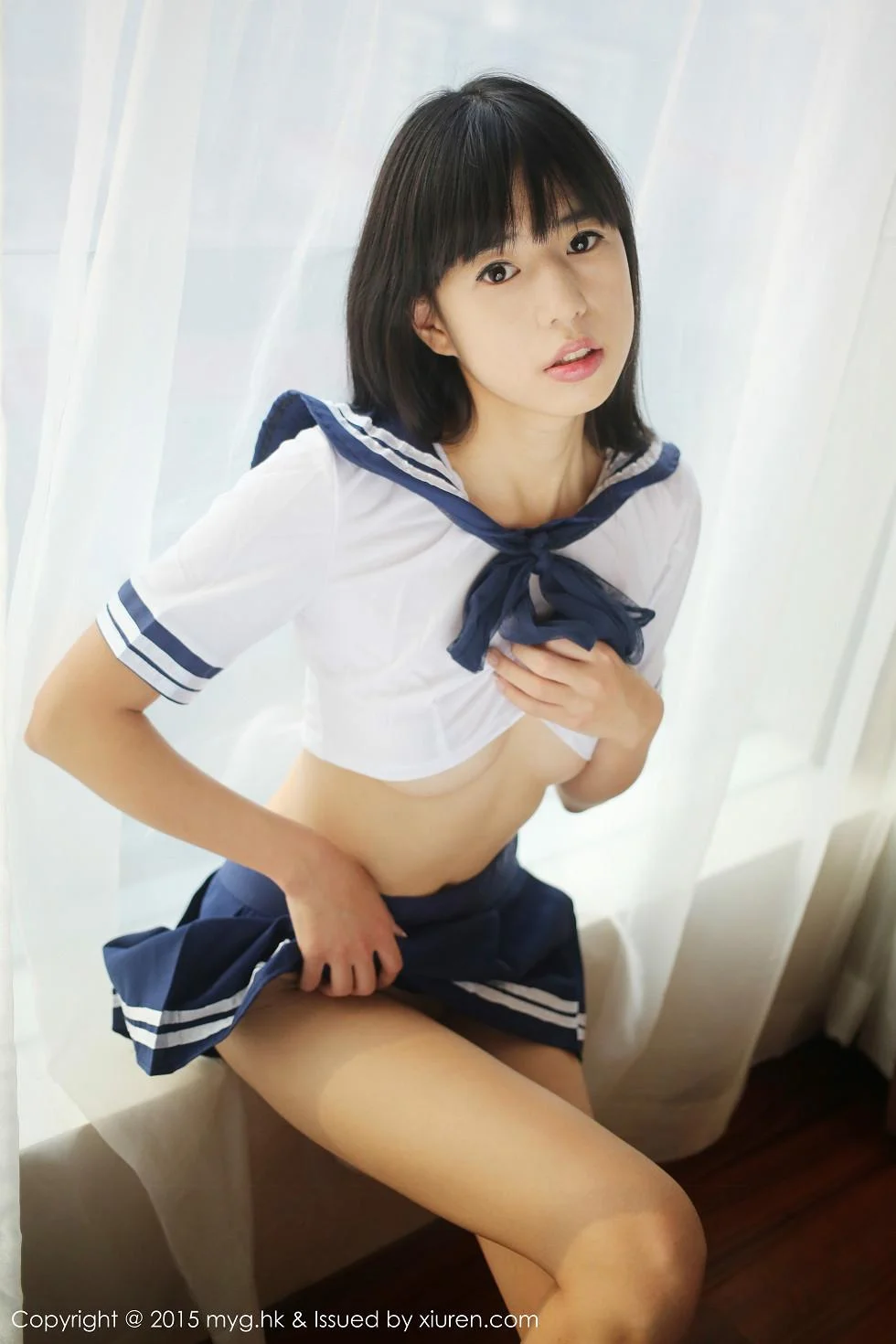 Ellie艾栗栗学生妹水手服真空秀美乳半球绝美写真 第 65 张