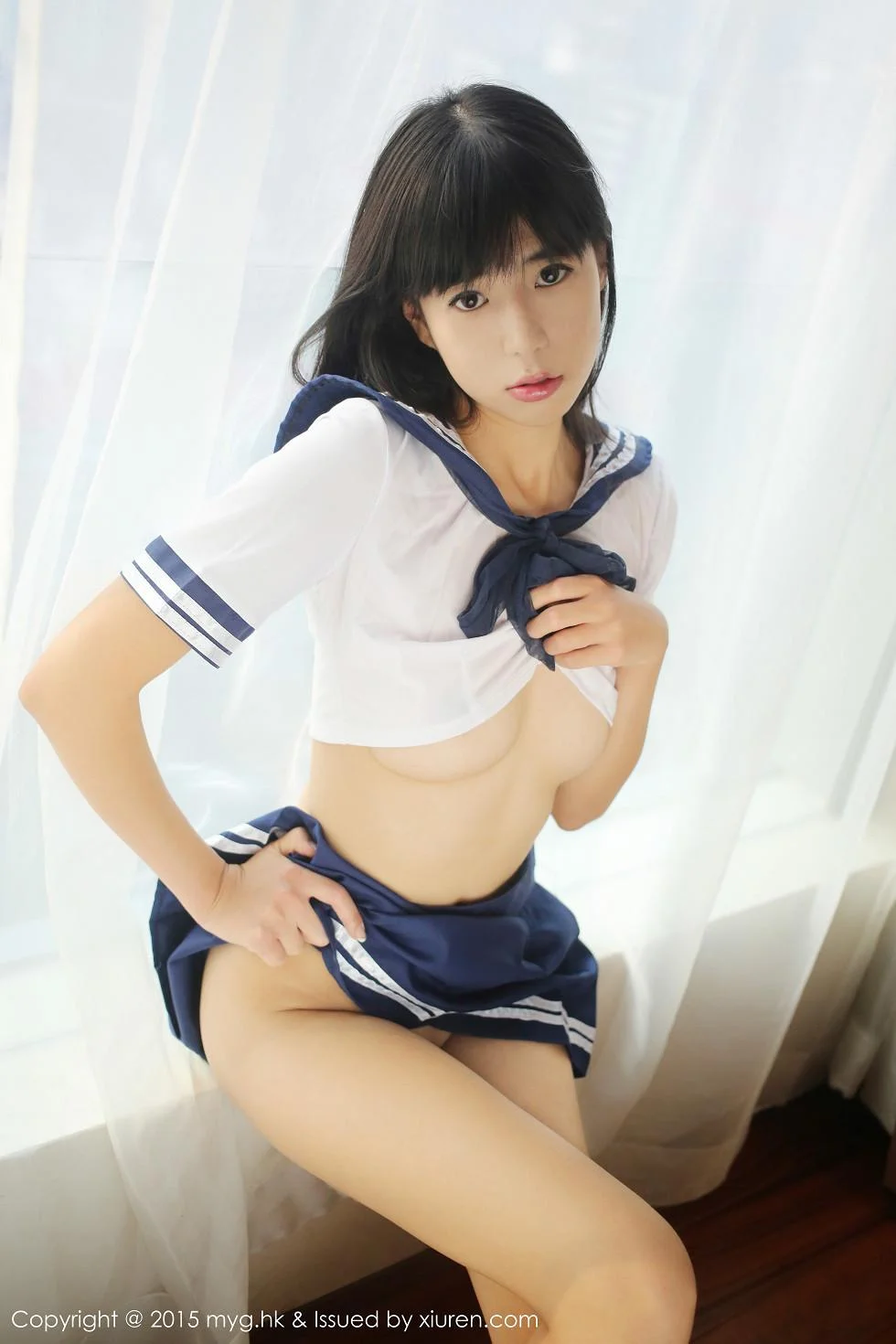Ellie艾栗栗学生妹水手服真空秀美乳半球绝美写真 第 68 张