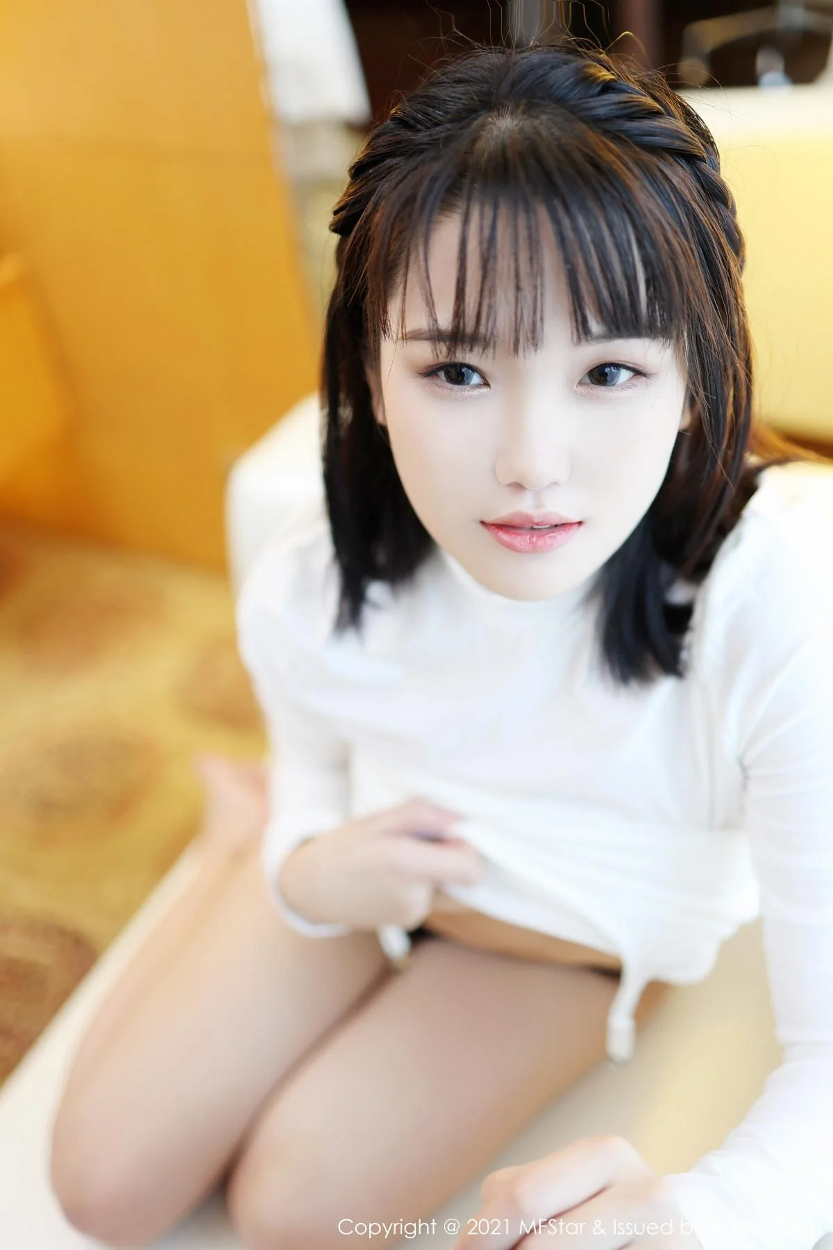果果吖私房性感白色服饰半脱黑色内裤绝美写真 第 72 张