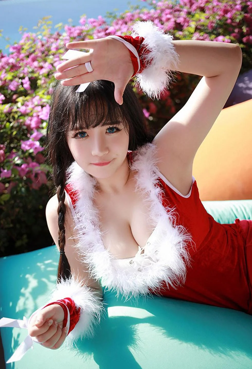 徐cake泰国心愿旅拍白色蕾丝内衣秀美胸性感写真 第 91 张