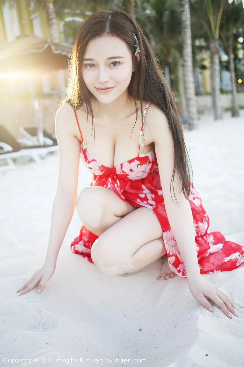 唐琪儿il越南旅拍波西米亚风红色吊带裙性感写真 第 57 张