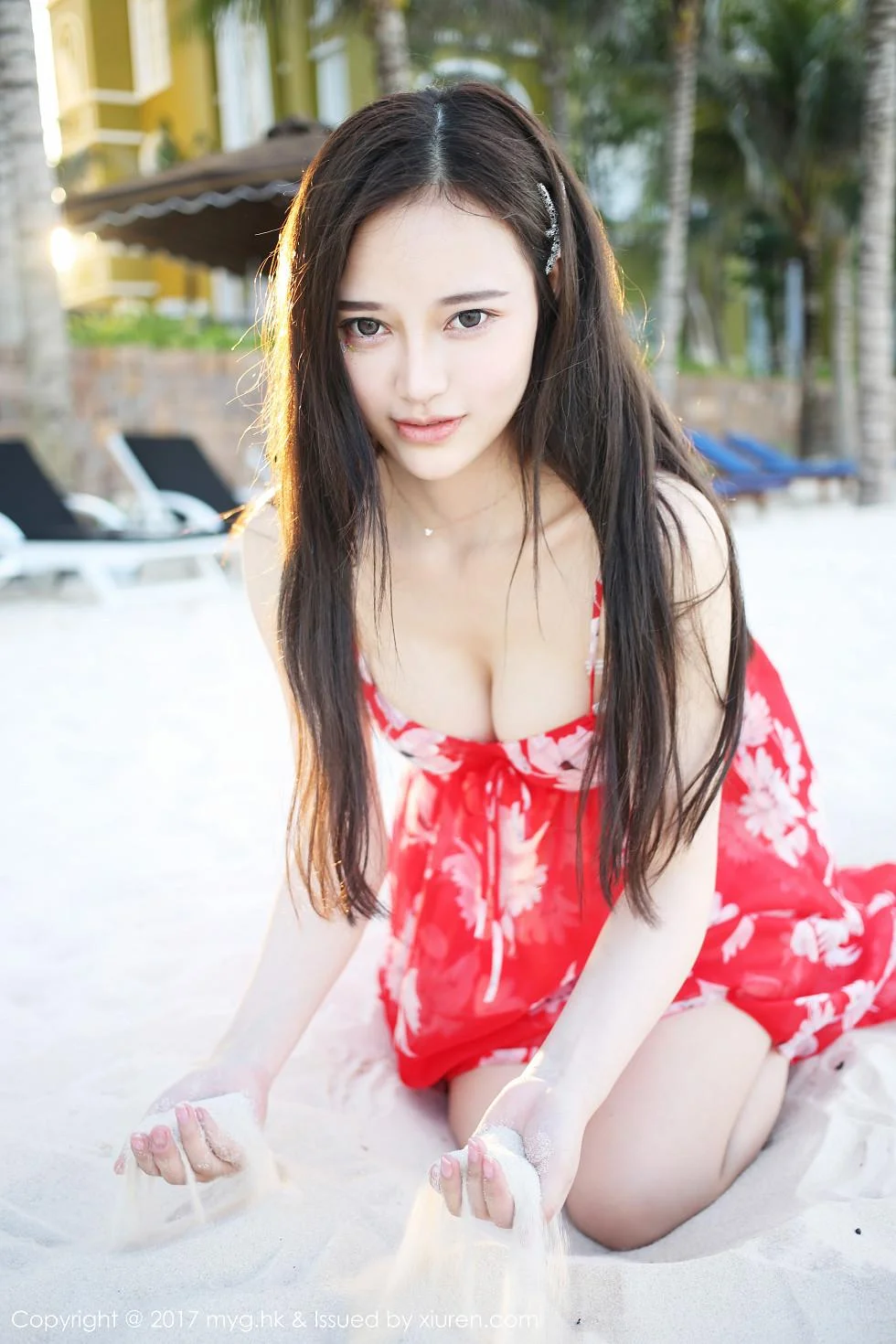 唐琪儿il越南旅拍波西米亚风红色吊带裙性感写真 第 60 张