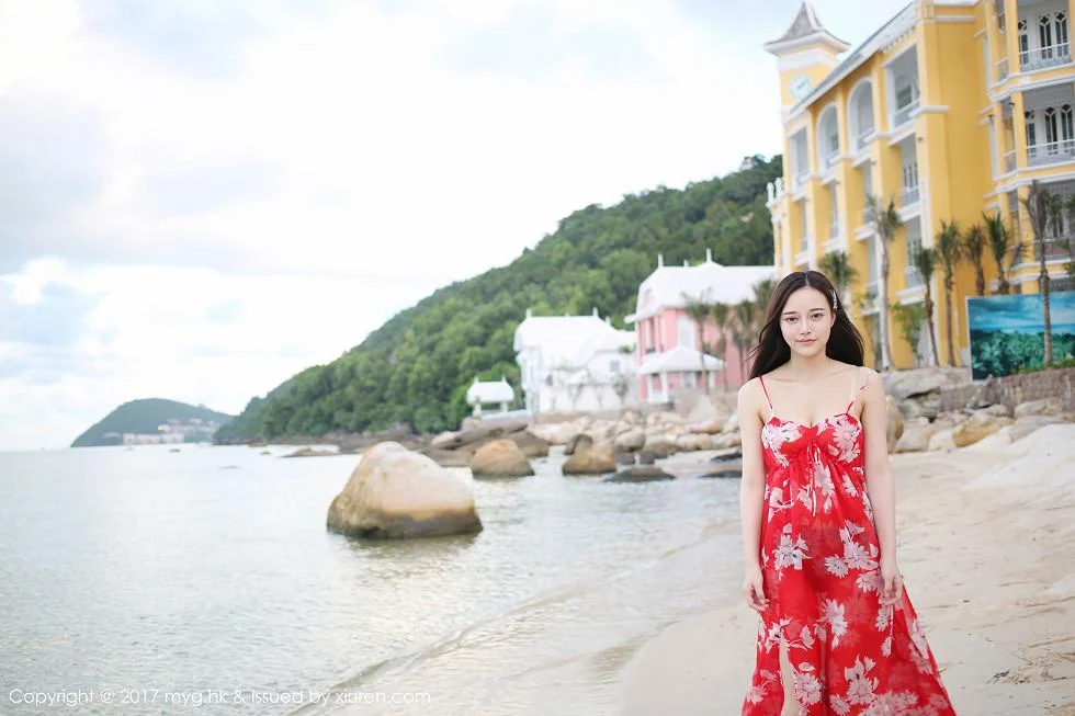 唐琪儿il越南旅拍波西米亚风红色吊带裙性感写真 第 76 张