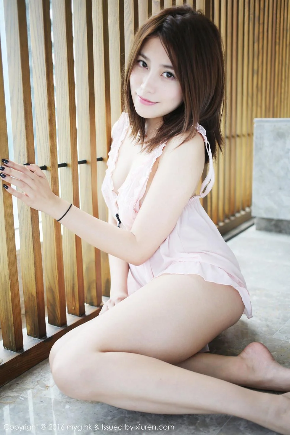 许诺Sabrina三亚旅拍第2套浴室里粉红内衣秀豪乳写真 第 20 张