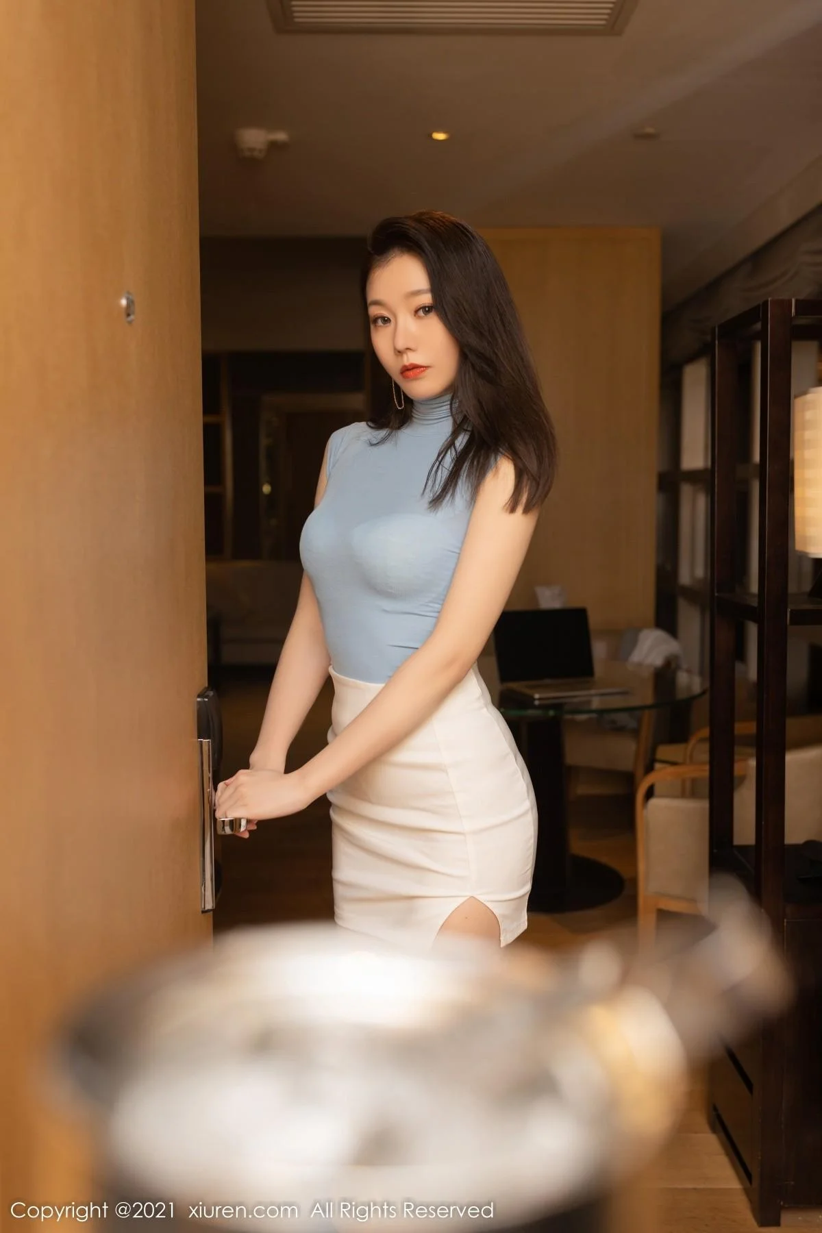 安然Maleah美女导游主题床上半脱露蕾丝内衣完美绝美写真 第 19 张