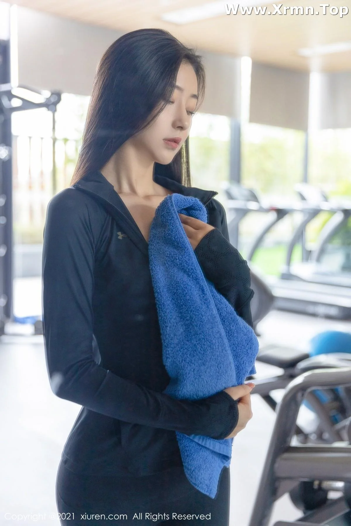 熊小诺成都旅拍剧情镜头健身房运动服秀完美身材绝美写真 第 38 张