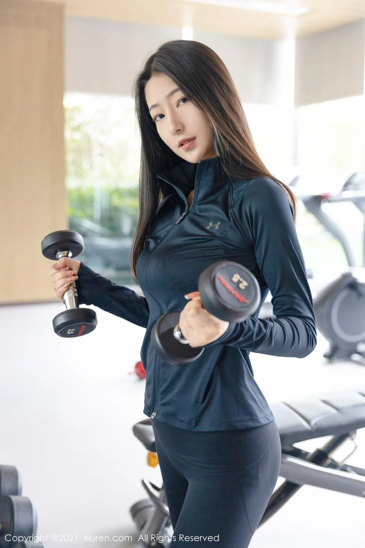 熊小诺成都旅拍剧情镜头健身房运动服秀完美身材绝美写真 第 7 张