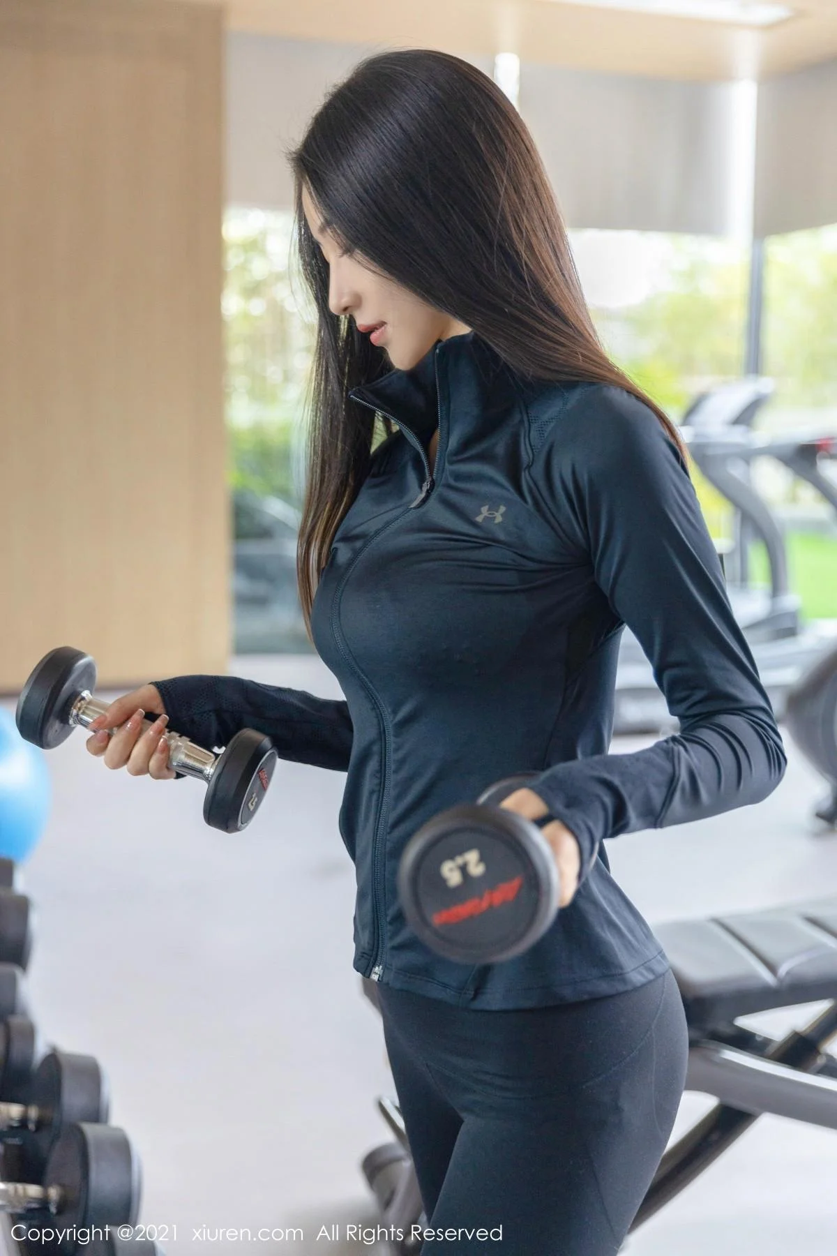 熊小诺成都旅拍剧情镜头健身房运动服秀完美身材绝美写真 第 8 张
