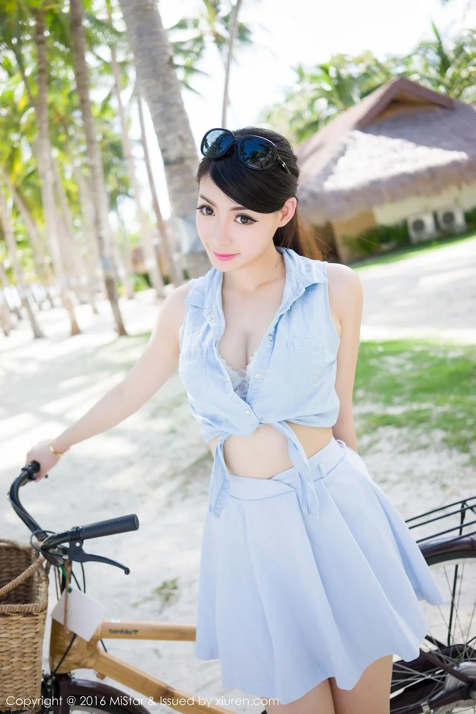 Mara酱薄荷岛旅拍高腰学生制服露半球绝美写真 第 55 张