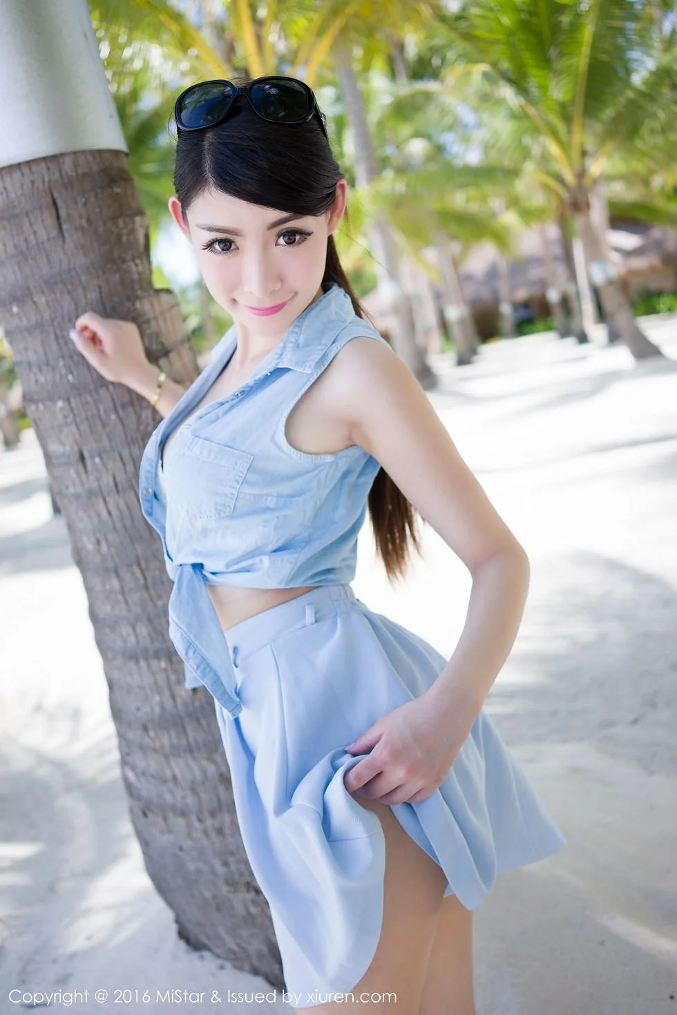 Mara酱薄荷岛旅拍高腰学生制服露半球绝美写真 第 64 张