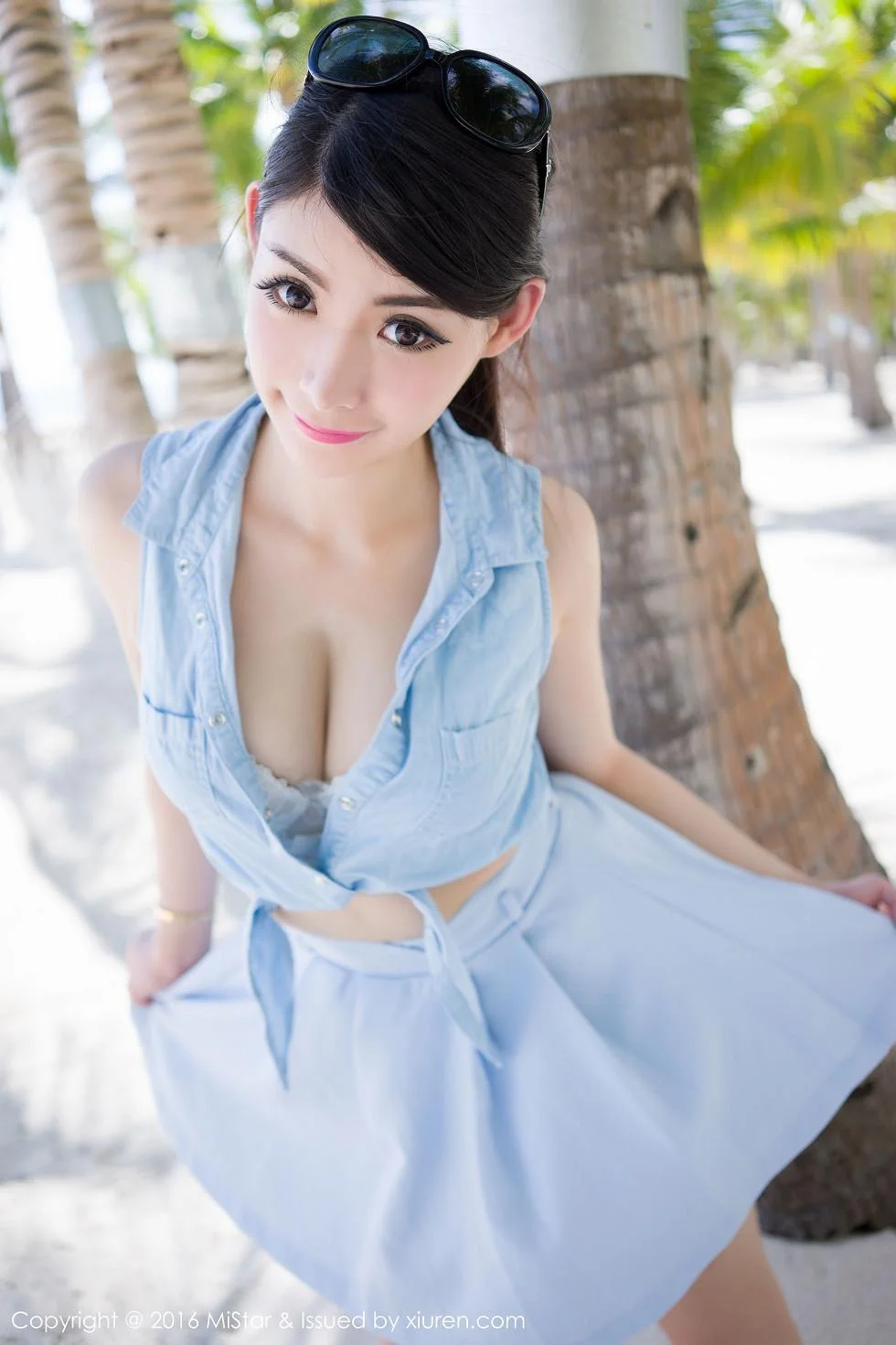 Mara酱薄荷岛旅拍高腰学生制服露半球绝美写真 第 66 张