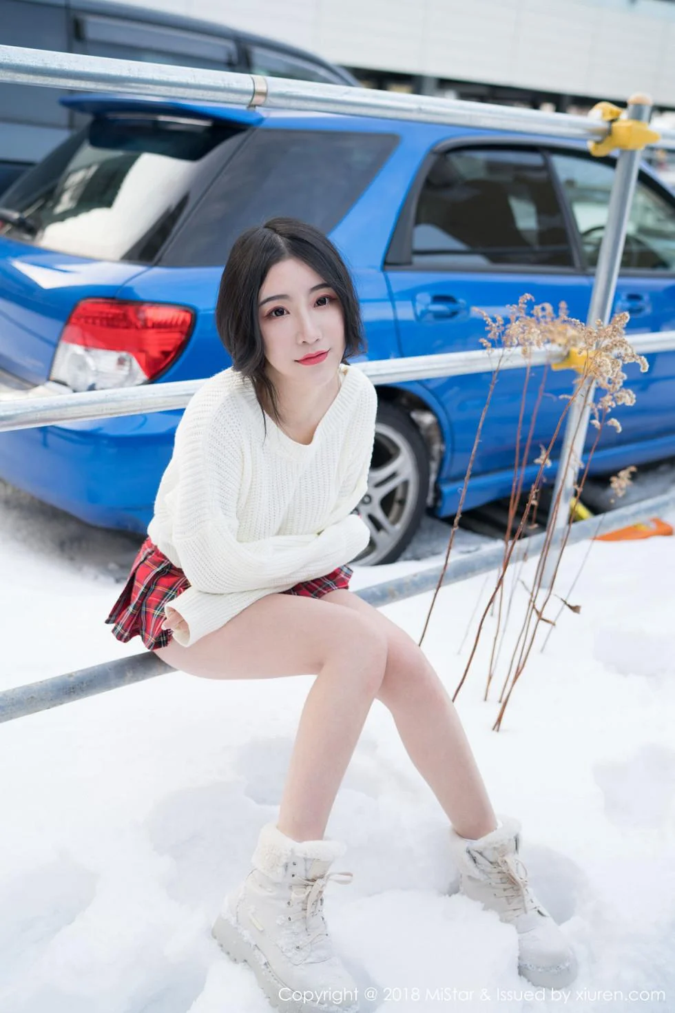 绯月樱-Cherr北海道旅拍室外冰天雪地超短裙绝美写真 第 34 张