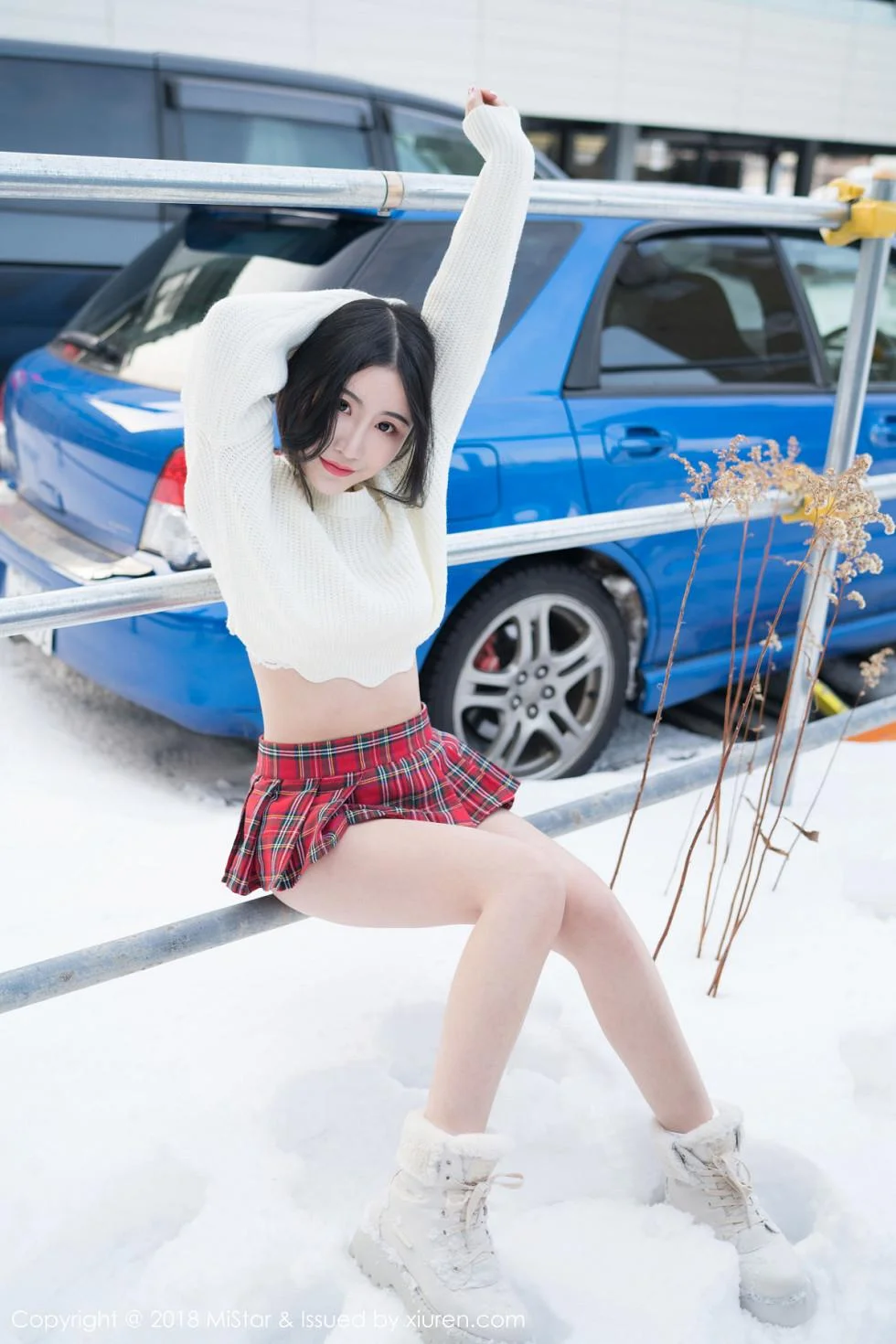 绯月樱-Cherr北海道旅拍室外冰天雪地超短裙绝美写真 第 36 张