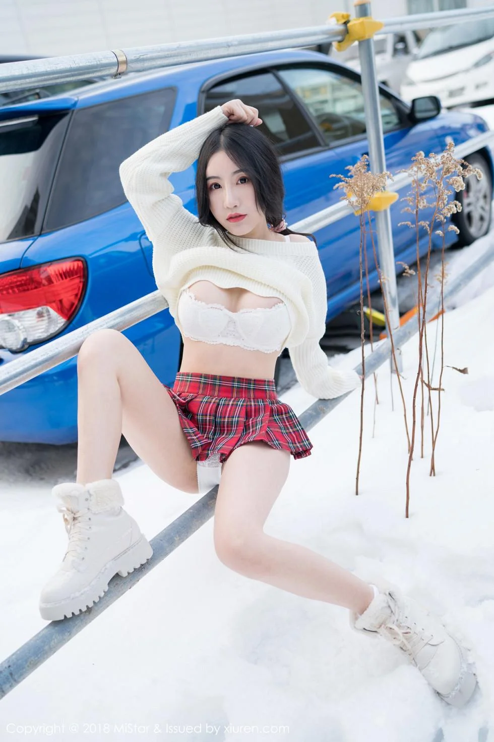 绯月樱-Cherr北海道旅拍室外冰天雪地超短裙绝美写真 第 40 张