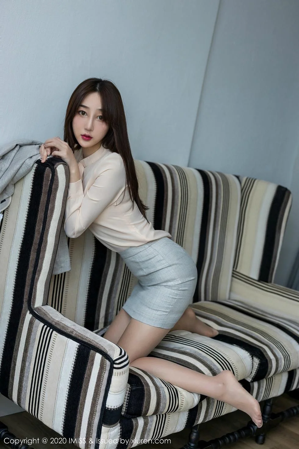 九月生短裙职业装丝足美腿系列白色蕾丝内衣完美绝美写真 第 46 张