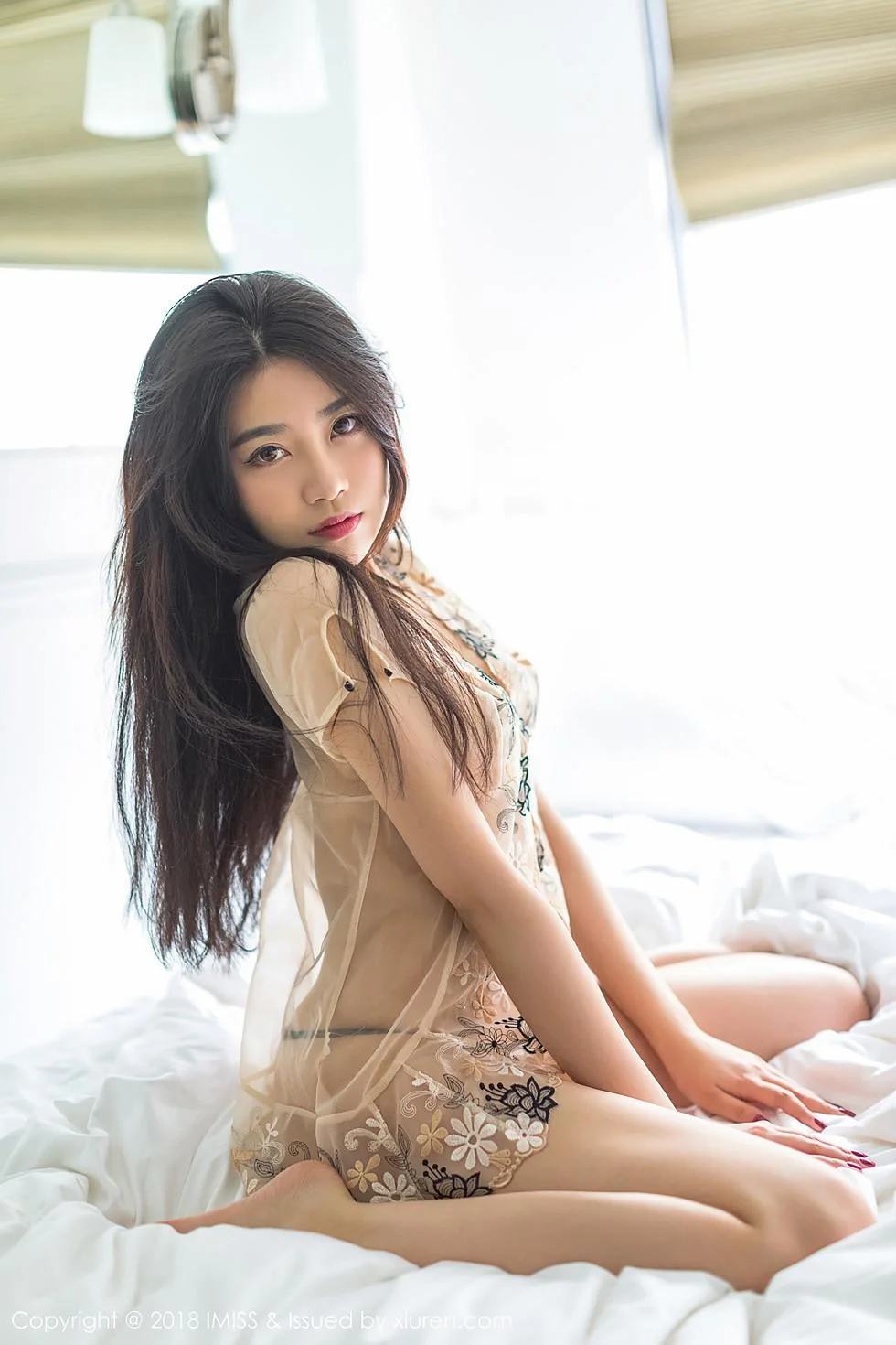 许诺Sabrina私房床上薄纱透视秀丁字裤妩媚绝美写真 第 30 张