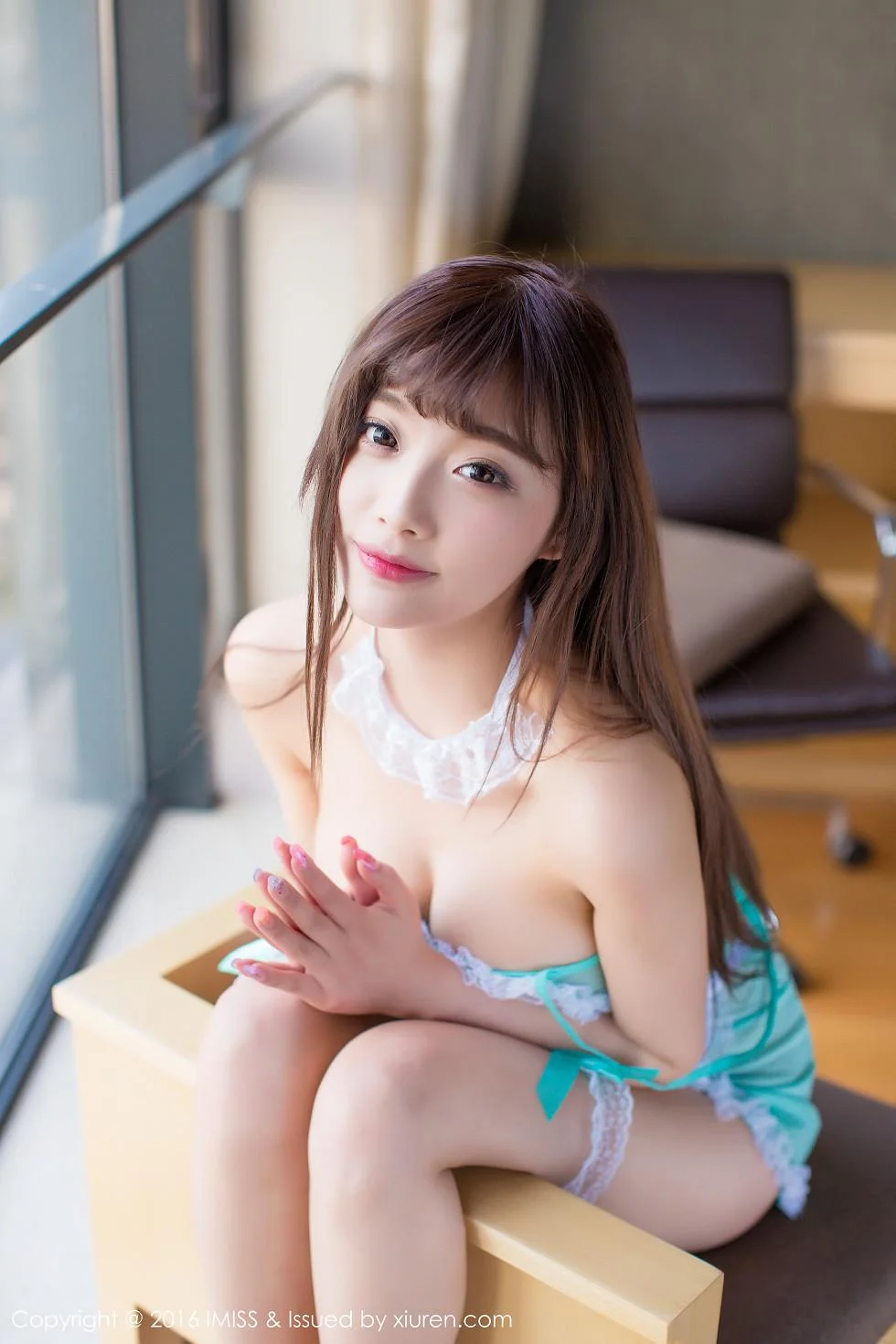 Sugar小甜心CC空姐制服灰色吊带丝袜完美绝美写真 第 93 张