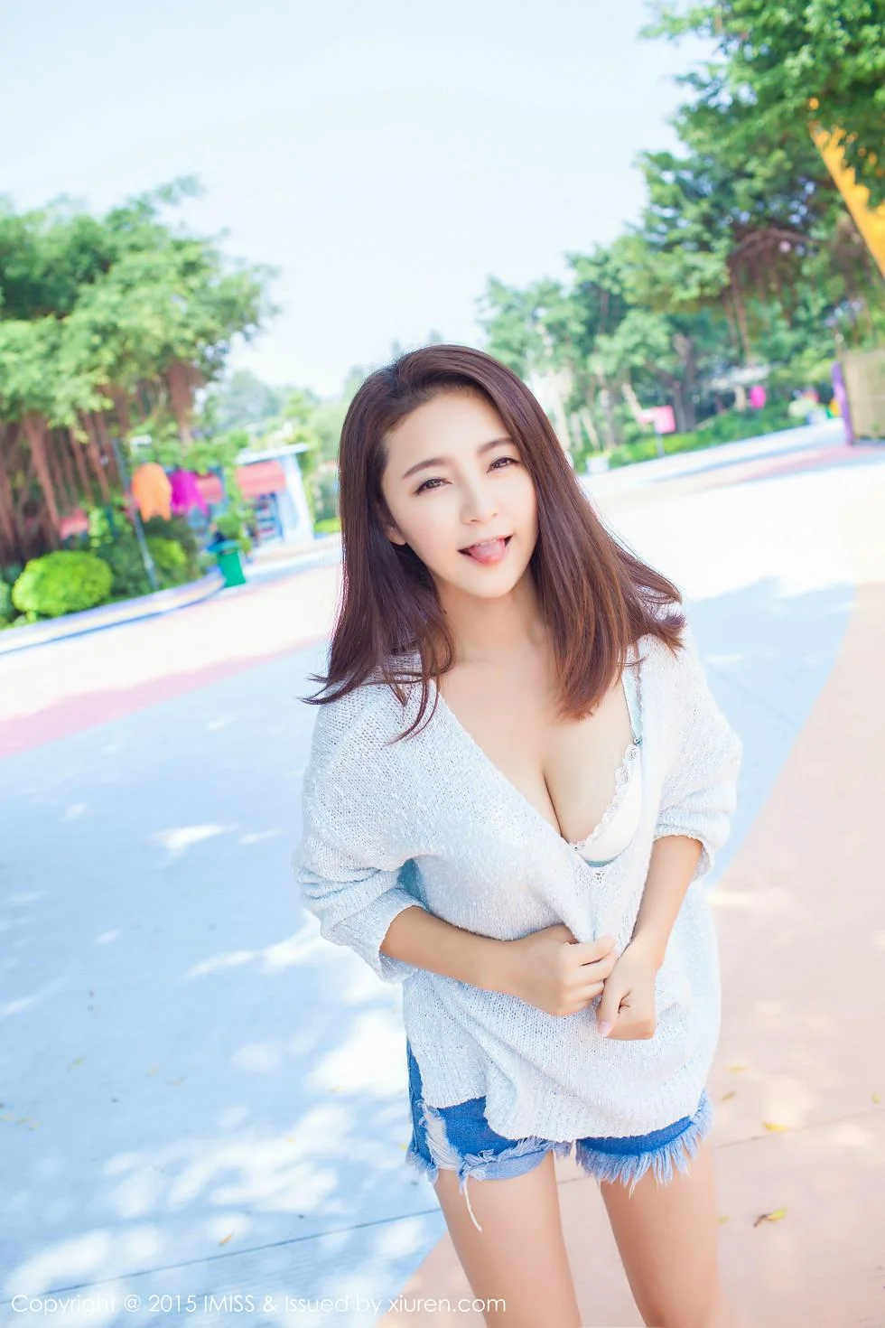 夏茉GIGI蓝色齐逼牛仔热裤性感内衣完美绝美写真 第 41 张