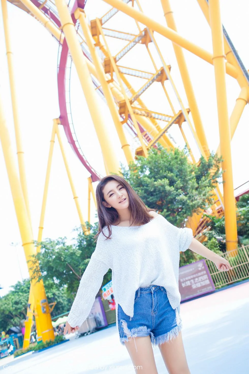 夏茉GIGI蓝色齐逼牛仔热裤性感内衣完美绝美写真 第 70 张