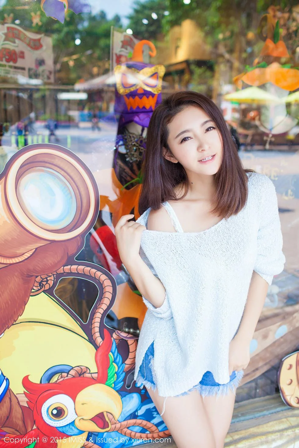 夏茉GIGI蓝色齐逼牛仔热裤性感内衣完美绝美写真 第 72 张