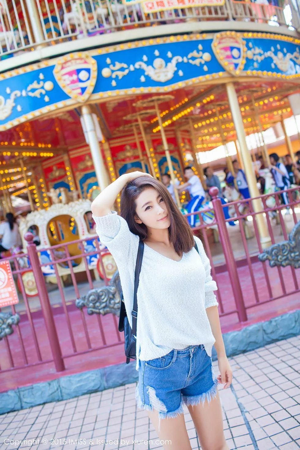 夏茉GIGI蓝色齐逼牛仔热裤性感内衣完美绝美写真 第 77 张
