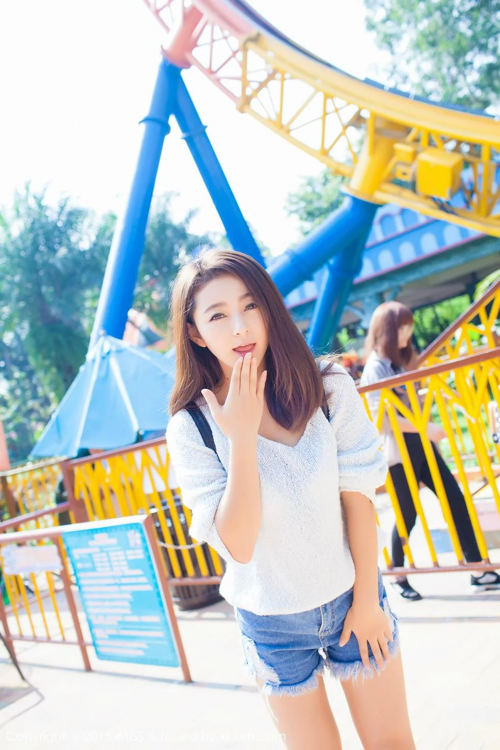 夏茉GIGI蓝色齐逼牛仔热裤性感内衣完美绝美写真 第 86 张