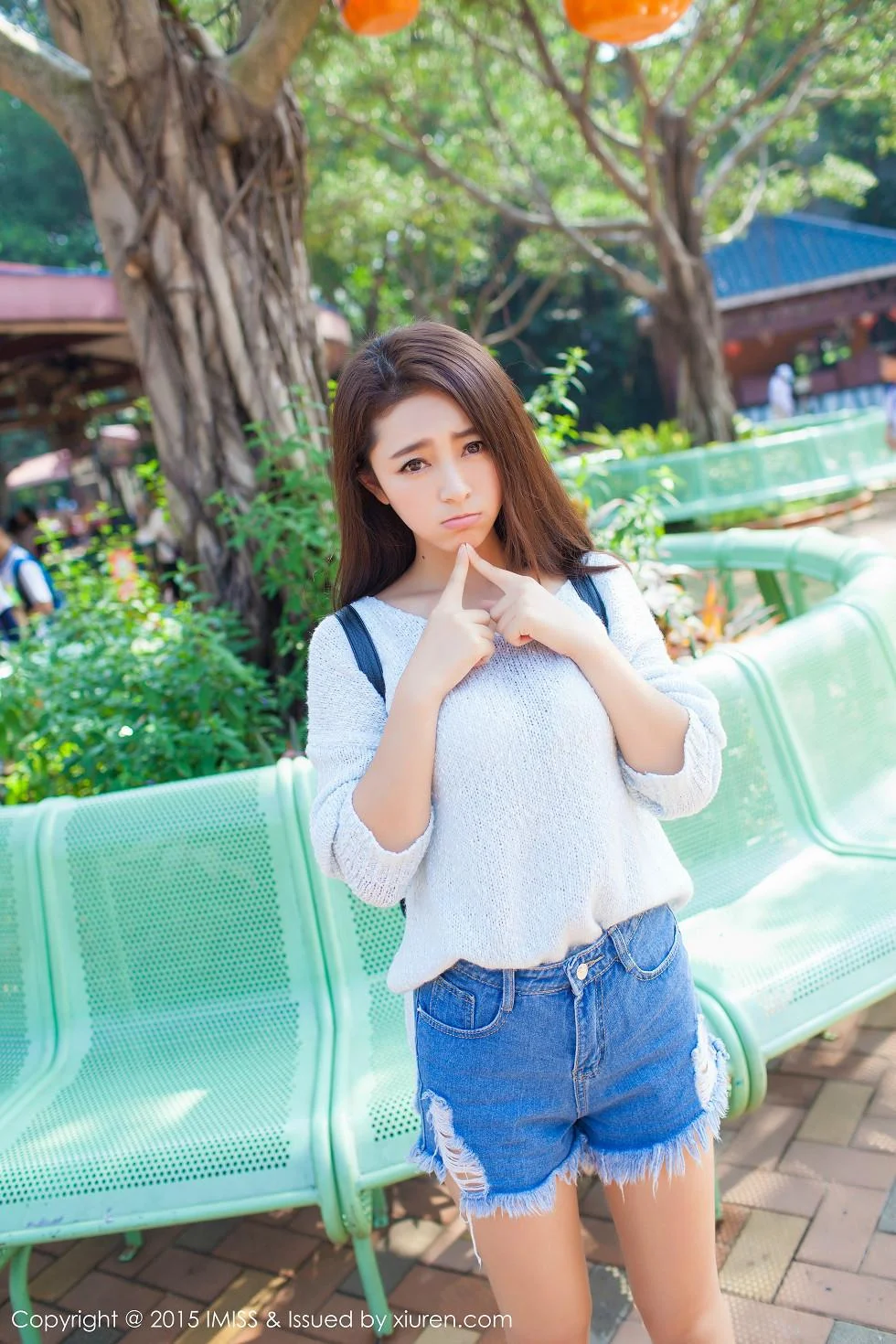 夏茉GIGI蓝色齐逼牛仔热裤性感内衣完美绝美写真 第 87 张