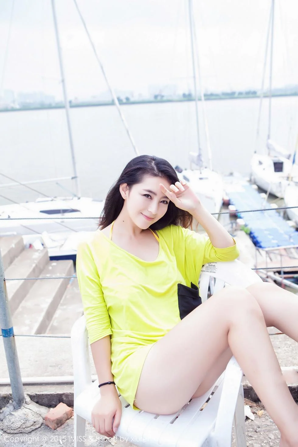 夏茉GIGI黄色连体泳装木瓜奶极致绝美写真 第 25 张