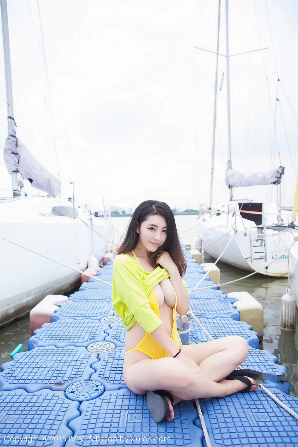 夏茉GIGI黄色连体泳装木瓜奶极致绝美写真 第 50 张