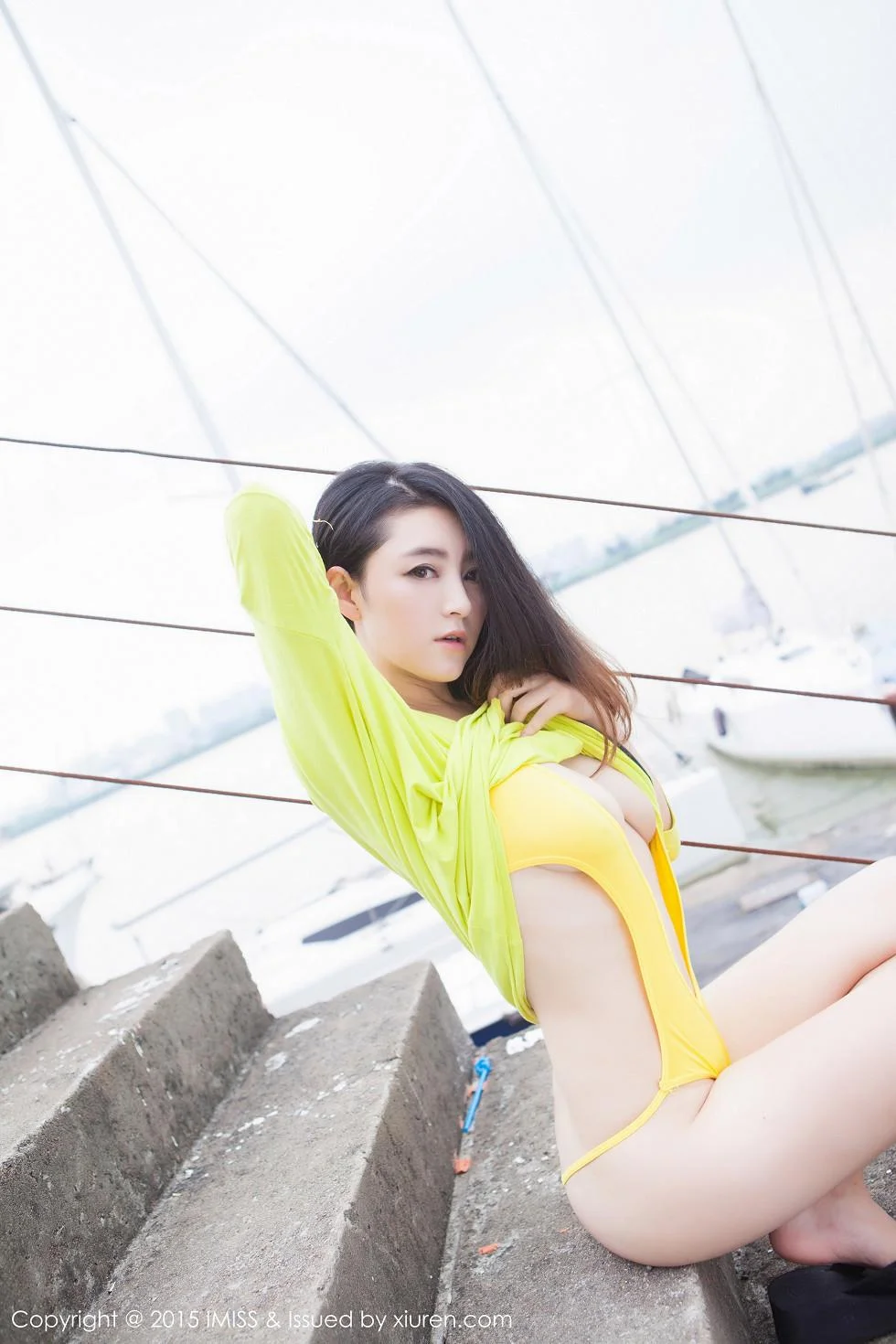 夏茉GIGI黄色连体泳装木瓜奶极致绝美写真 第 79 张