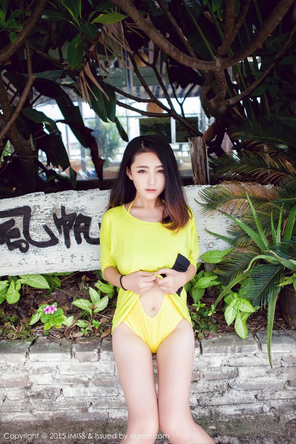 夏茉GIGI黄色连体泳装木瓜奶极致绝美写真 第 8 张