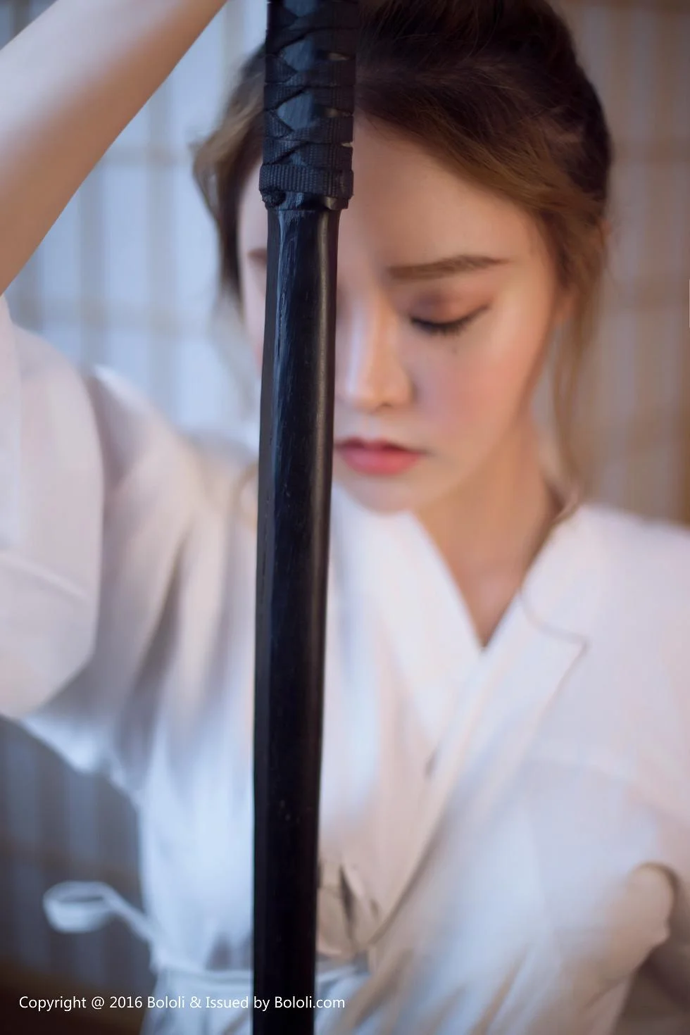 柳侑绮化身剑道美少女性感白色内衣爆乳绝美写真 第 12 张