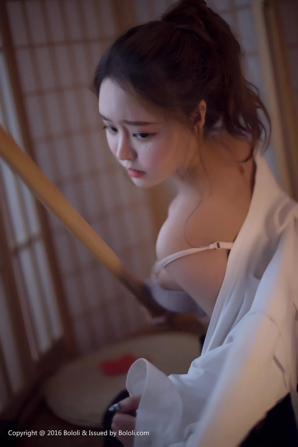 柳侑绮化身剑道美少女性感白色内衣爆乳绝美写真 第 40 张