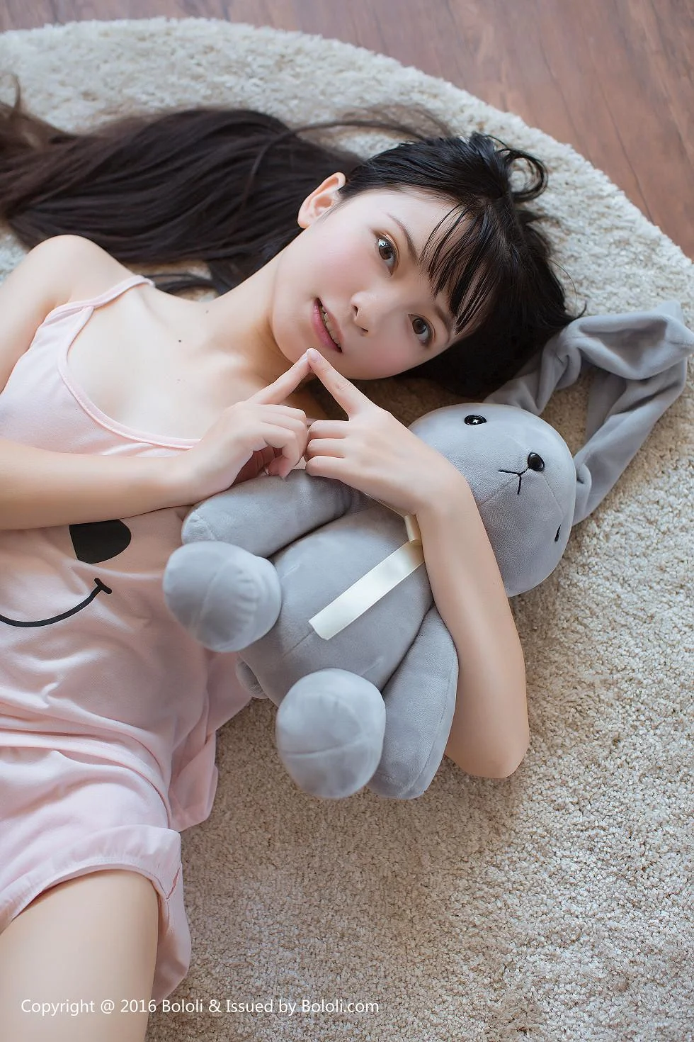 美少女鱼丸居家私房粉色卡通睡衣小女友视角迷人写真 第 54 张