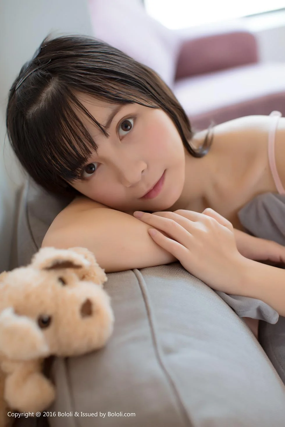 美少女鱼丸居家私房粉色卡通睡衣小女友视角迷人写真 第 9 张