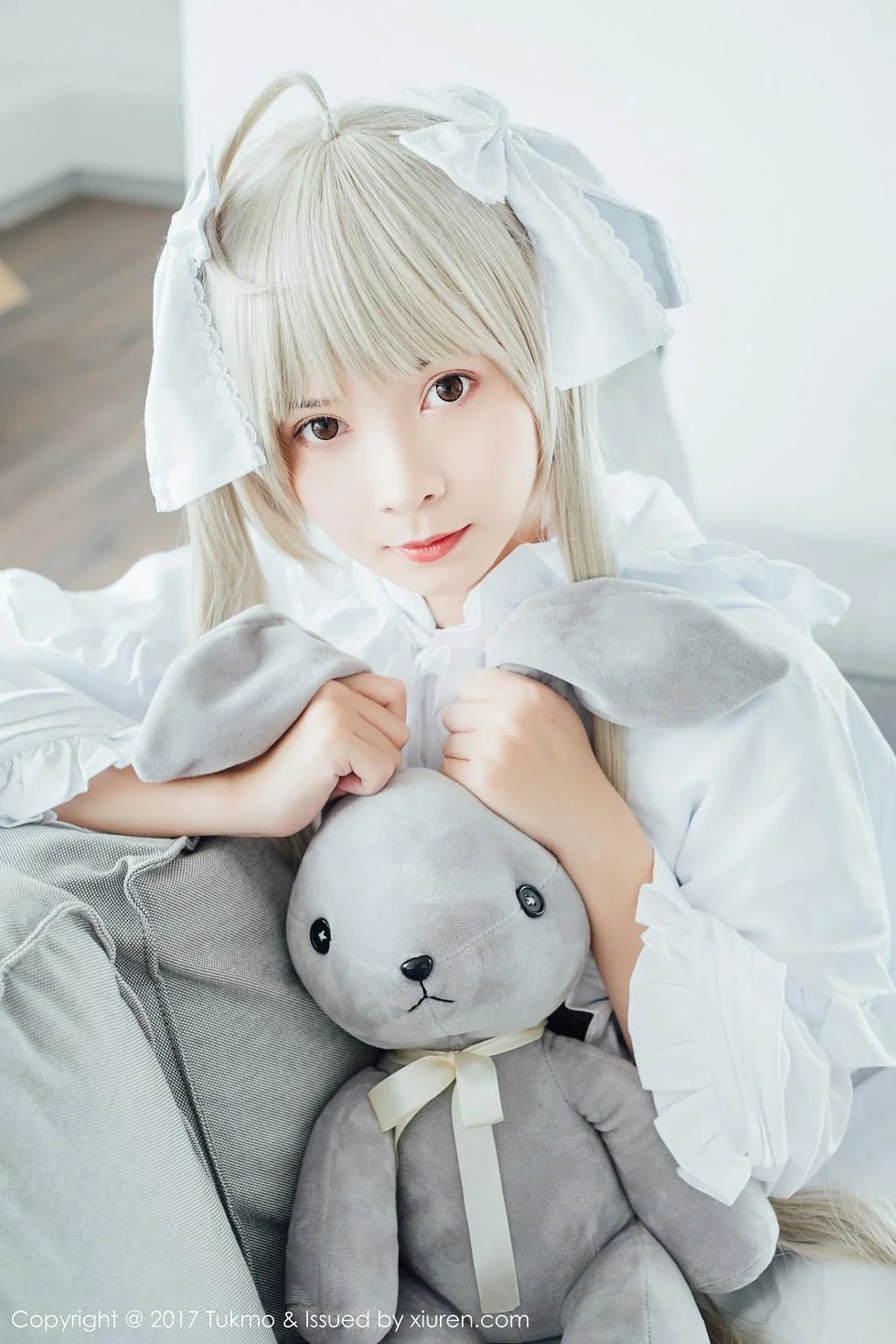 鱼丸COS春日野穹系列雪嫩皮肤甜美迷人写真 第 15 张