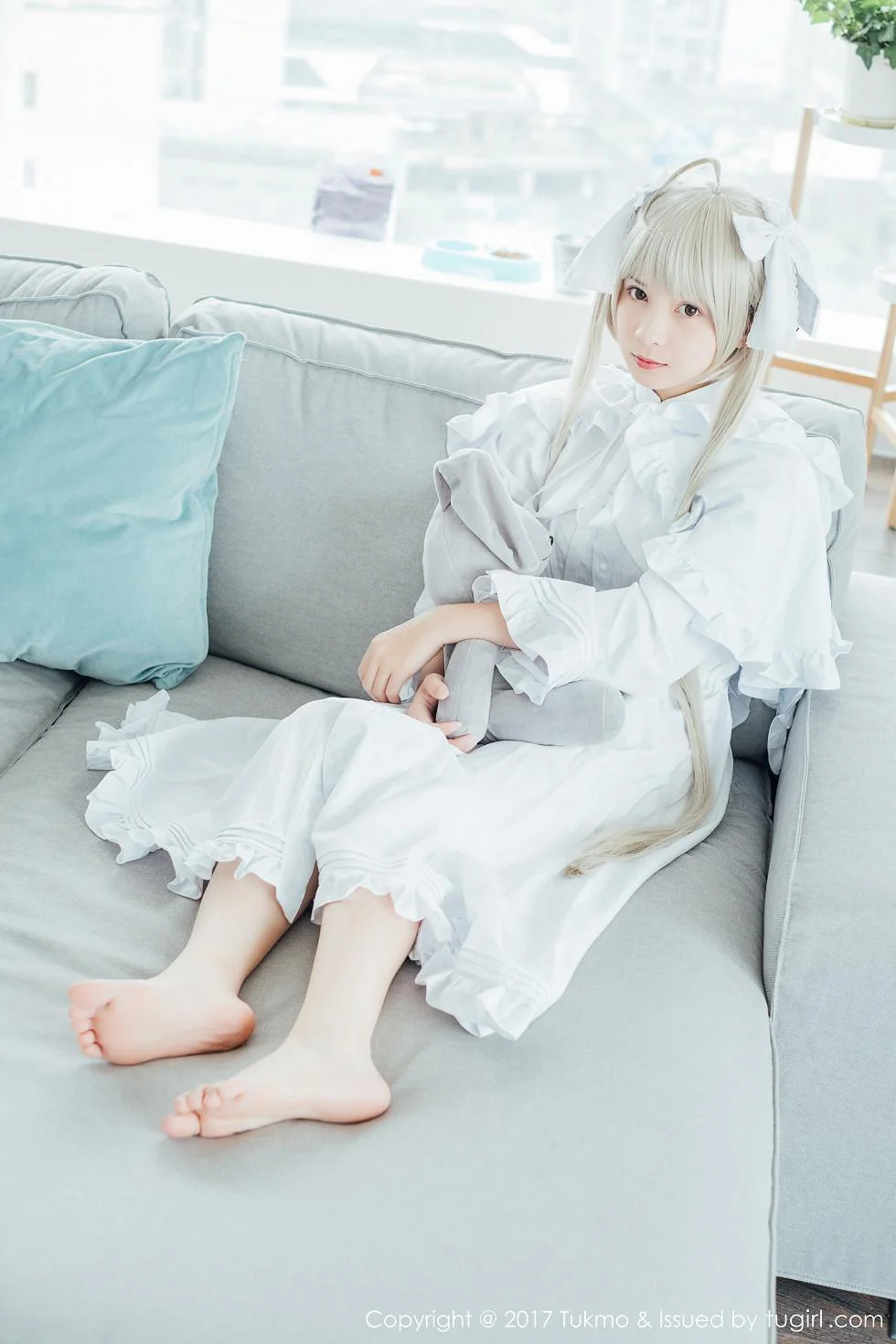 鱼丸COS春日野穹系列雪嫩皮肤甜美迷人写真 第 2 张