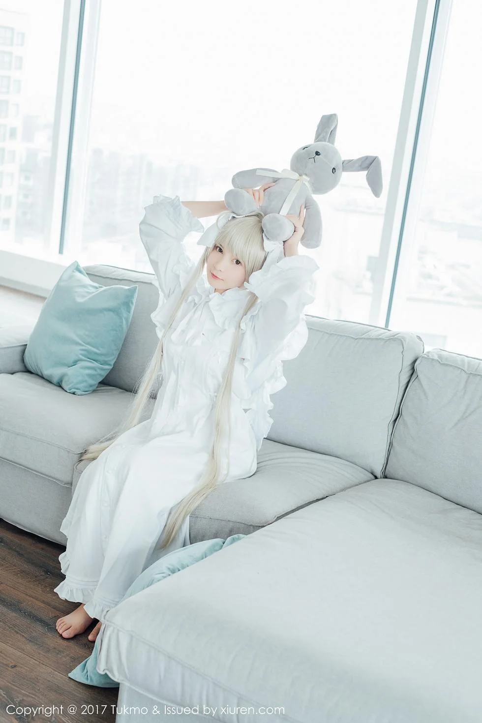 鱼丸COS春日野穹系列雪嫩皮肤甜美迷人写真 第 22 张