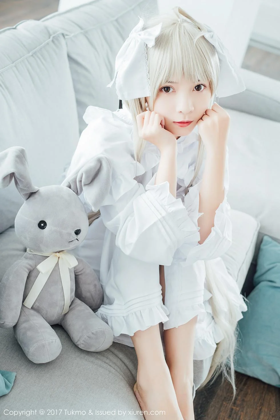 鱼丸COS春日野穹系列雪嫩皮肤甜美迷人写真 第 25 张