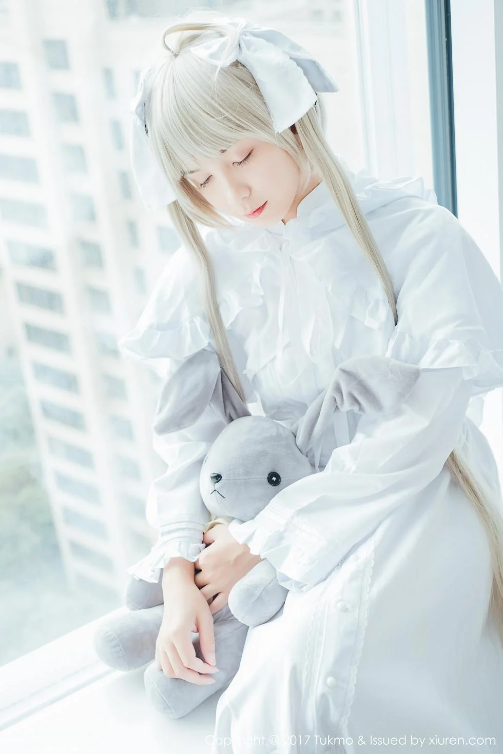 鱼丸COS春日野穹系列雪嫩皮肤甜美迷人写真 第 37 张